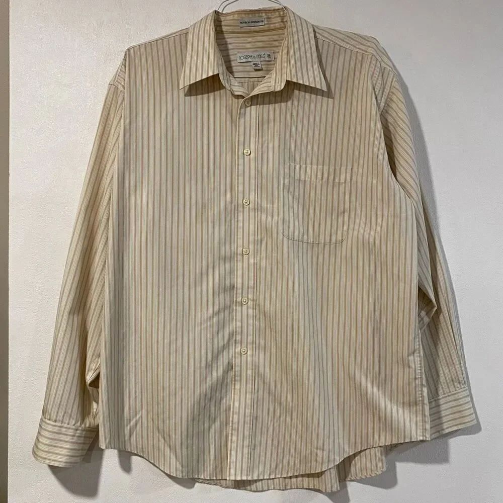 Joseph & Feiss Men’s XL Non-Iron Striped Dress Shirt | Long Sleeve Button-Up